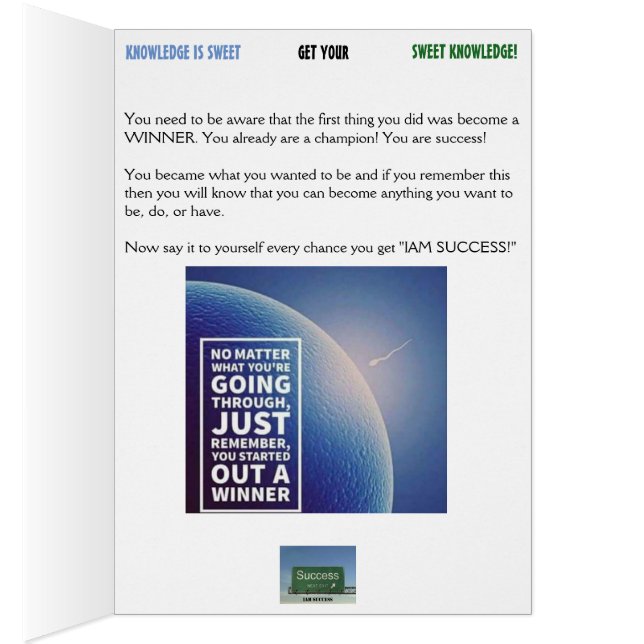 SWEET KNOWLEDGE CARD #17 (Intérieur (Droit))