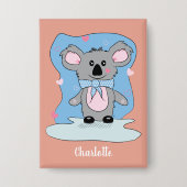 Sweet Koala Kid Valentine's Day Pin Button (Voorkant)