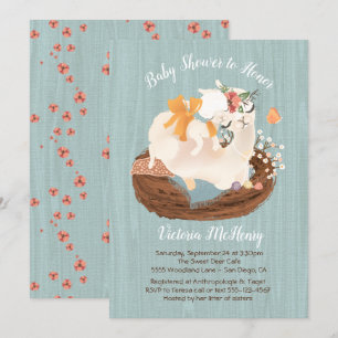 Sweet lama et Momma Baby shower Invitations