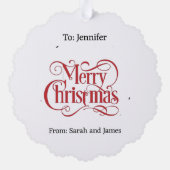 Sweet Lamb Gift Label Kerstboom Ornament (Achterkant)