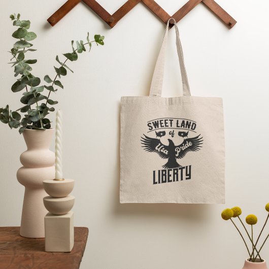 Sweet Land of Liberty Canvas tas
