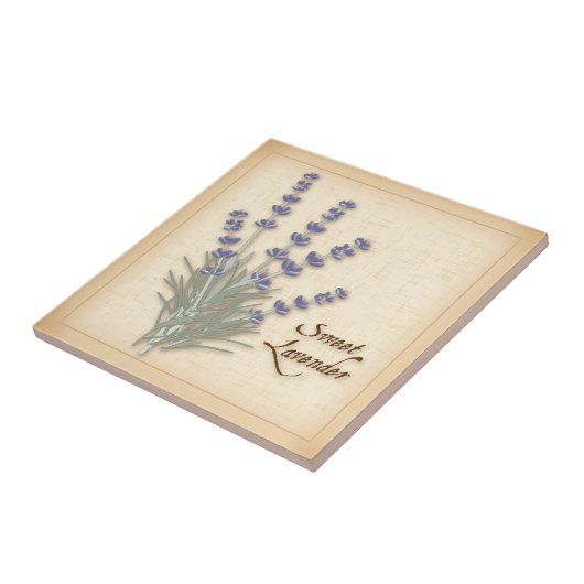 Sweet Lavender Ceramic Tile Tegeltje (Zijkant)