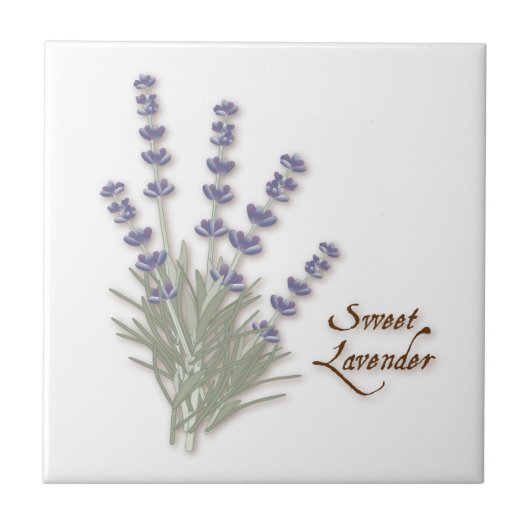 Sweet Lavender Ceramic Tile Tegeltje (Voorkant)