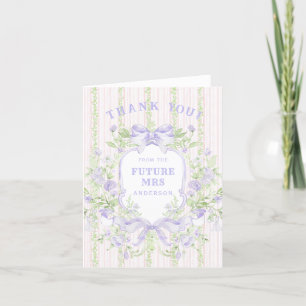 Sweet Lavender Floral Vrijgezellenfeest Crest Bedankkaart