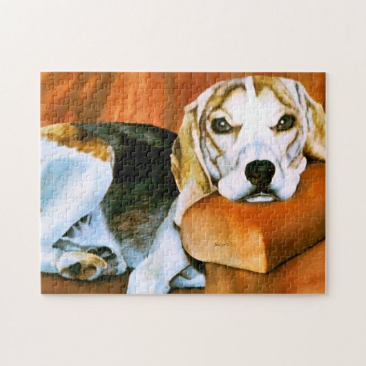 Sweet Lazy Beagle Puzzle Legpuzzel (Horizontaal)