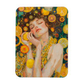 Sweet Lemon Dreams Klimt Style AI Magneet (Verticaal)