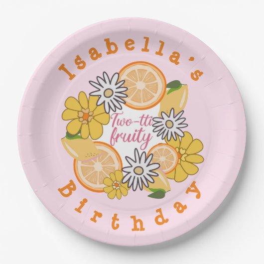 Sweet Lemon Two-tti Fruity Papieren Bordje (Voorkant)