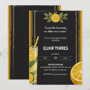 Sweet Lemonade Chalkboard Stand Baby shower Kaart
