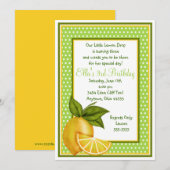 Sweet Lemons Birthday-uitnodigingen Kaart (Voorkant / Achterkant)