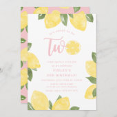 Sweet Lemons Invitation 2e anniversaire (Devant / Derrière)