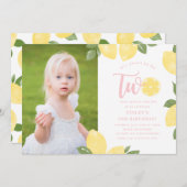 Sweet Lemons Invitation 2e anniversaire (Devant / Derrière)