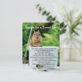 Sweet Life Little Chipmunk Briefkaart (Staand voorkant)