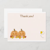 Sweet Lil Citrouille Flat Merci invitation note (Devant / Derrière)