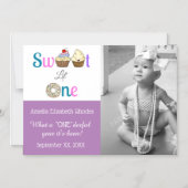 Sweet Lil One Baby's First Birthday Faire-part (Recto)