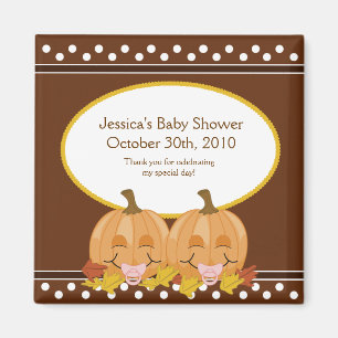 Sweet Lil Pumpkins Baby shower Magnet Favor Magneet