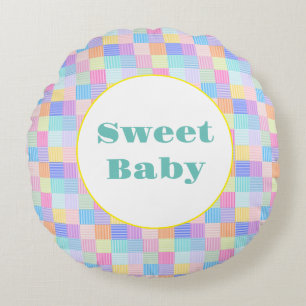 Sweet Line Squares Rond Kussen