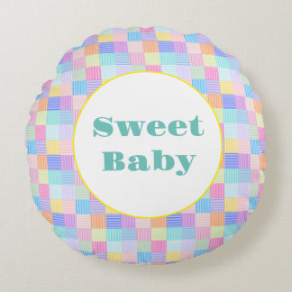 Sweet Line Squares Rond Kussen