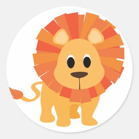 Sweet Lion Classic Round Sticker (Voorkant)