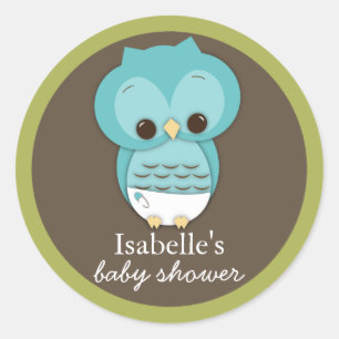 Sweet Little Baby Boy Uil Favor Sticker