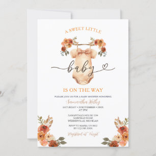 Sweet Little Baby Clothesline Floral Baby shower Kaart