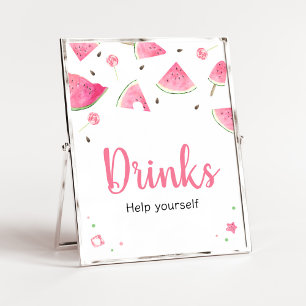 Sweet Little Baby Watermelon Baby shower Drinken Poster