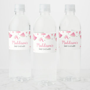 Sweet Little Baby Watermelon Baby shower Waterfles Etiket