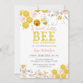 Sweet Little Bee Honey Bee Baby Shower Invitation (Devant)