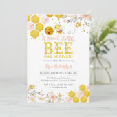 Sweet Little Bee Honey Bee Baby Shower Invitation (Debout devant)