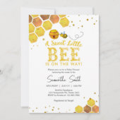 Sweet Little Bee Honey Bee Baby Shower Invitation (Devant)