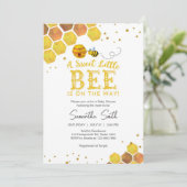 Sweet Little Bee Honey Bee Baby Shower Invitation (Debout devant)