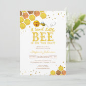 Sweet Little Bee Honey Bee Baby Shower Invitation (Debout devant)