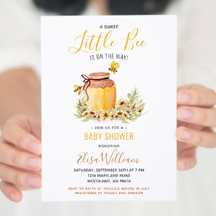 Sweet Little Bee is op weg naar Baby shower Invita Kaart