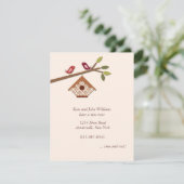 Sweet Little Birds New Address Faire-part (Debout devant)