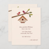 Sweet Little Birds New Address Faire-part (Devant / Derrière)