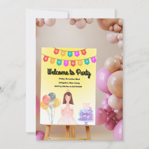 Sweet Little Birthday Girl beroemd gemaakt door Ba Save The Date