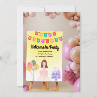 Sweet Little Birthday Girl beroemd gemaakt door Ba Save The Date