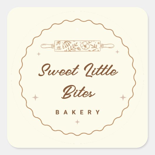Sweet Little Bites Bakery Logo Sticker (Voorkant)