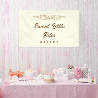 Sweet Little Bites Bakery Logo Verkoper Kraam Spandoek
