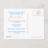 Sweet Little Boy Baby shower Postcard Invitations (Dos)