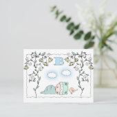 Sweet Little Boy Baby shower Postcard Invitations (Debout devant)