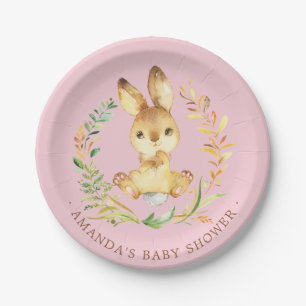 Sweet Little Bunny Baby shower 7" Bord