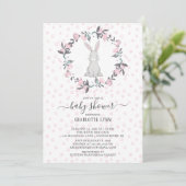 Sweet Little Bunny Baby shower Kaart (Staand voorkant)