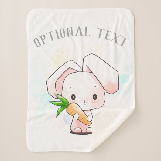 Sweet Little Bunny Sherpa Deken (Voorkant)