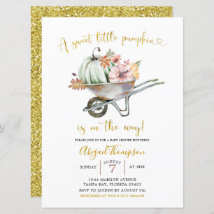 Sweet Little Citrouille Baby shower Invitation