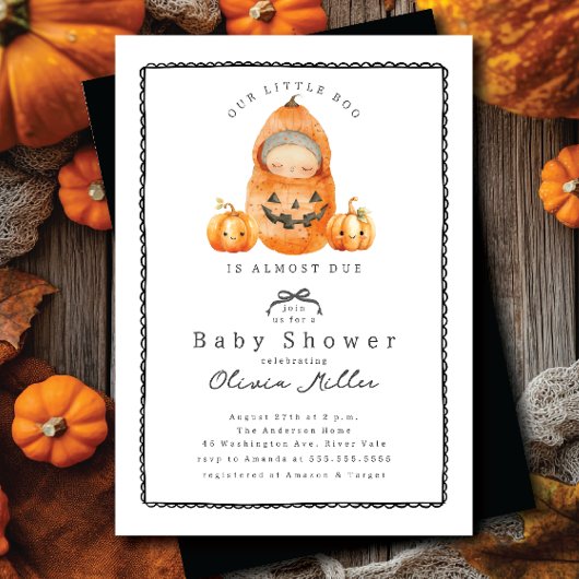 Sweet Little Citrouille Baby shower Invitation