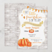Sweet Little Citrouille Baby shower Invitation (Devant / Derrière)