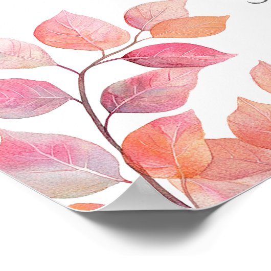 Sweet Little Citrouille Baby shower rose Affiche d (Coin)