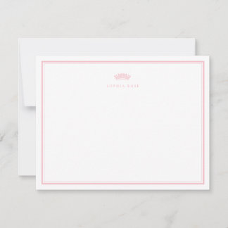 Sweet Little Crown Baby Stationery Kaart