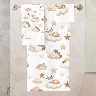 Sweet Little Deer Nuages et étoiles Elégant Boho
