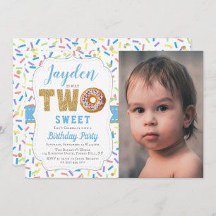 Sweet Little Donut Boys Invitations 2e anniversair